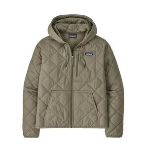 PATAGONIA DIAMOND QUILTED BOMBER HOODY - WOMEN'S River Rock Green